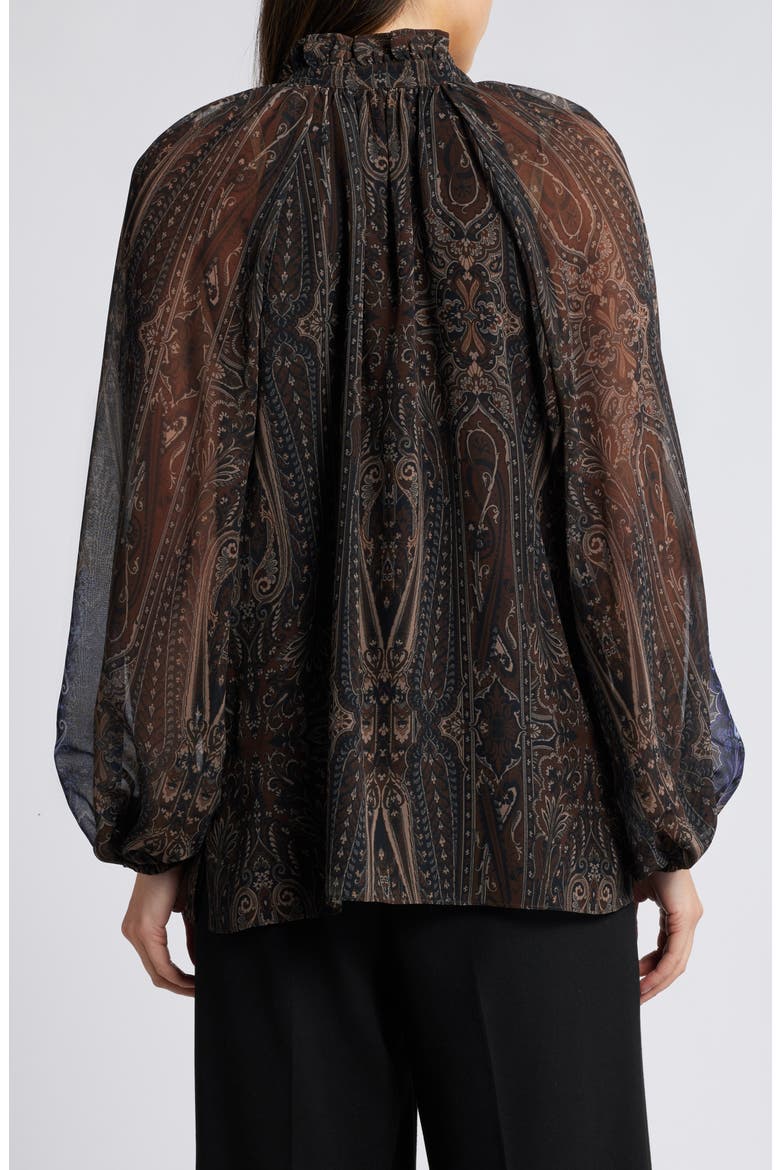 Sofiana Paisley Long Sleeve Top, Alternate, color, COCO MULTI