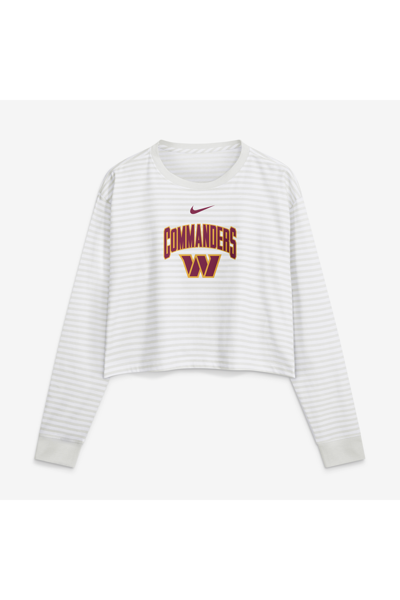 Women's Nike White Washington Commanders Loose Fit Crop Top, Main, color, White