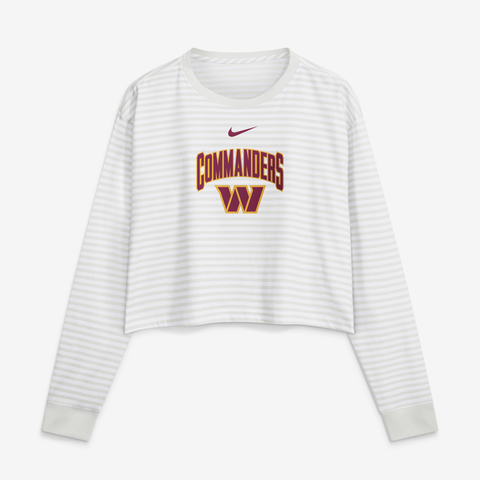 Women's Nike White Washington Commanders Loose Fit Crop Top