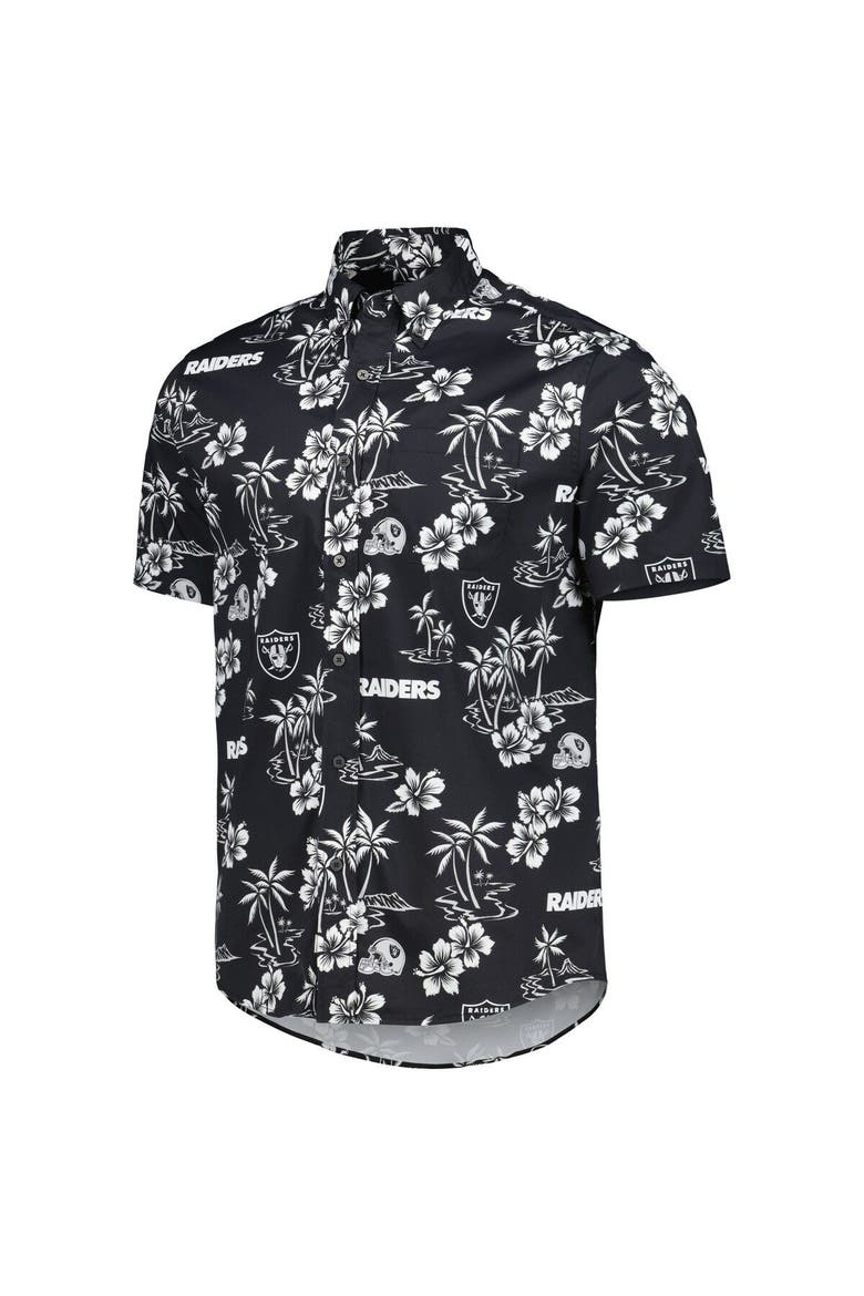 Men's Reyn Spooner Black Las Vegas Raiders Kekai Button-Up Shirt, Alternate, color, Black