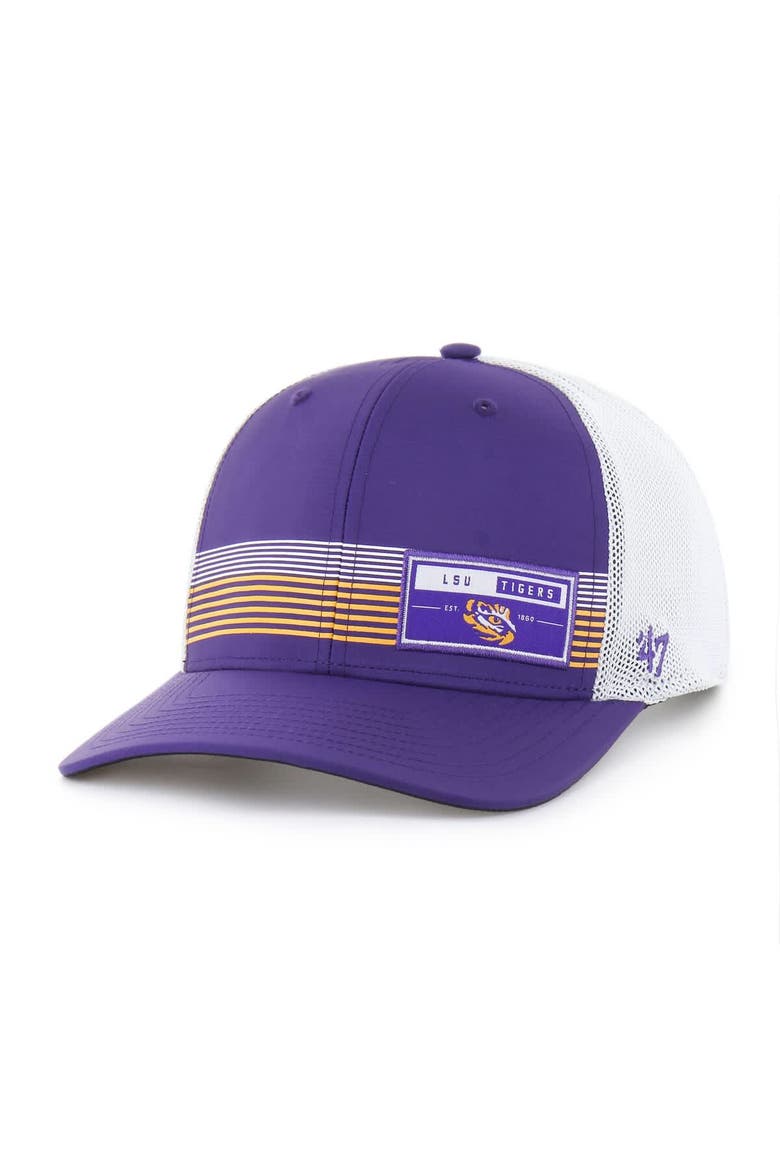 Men's '47  Purple LSU Tigers Rangefinder brrr Trucker Adjustable Hat, Main, color, Purple