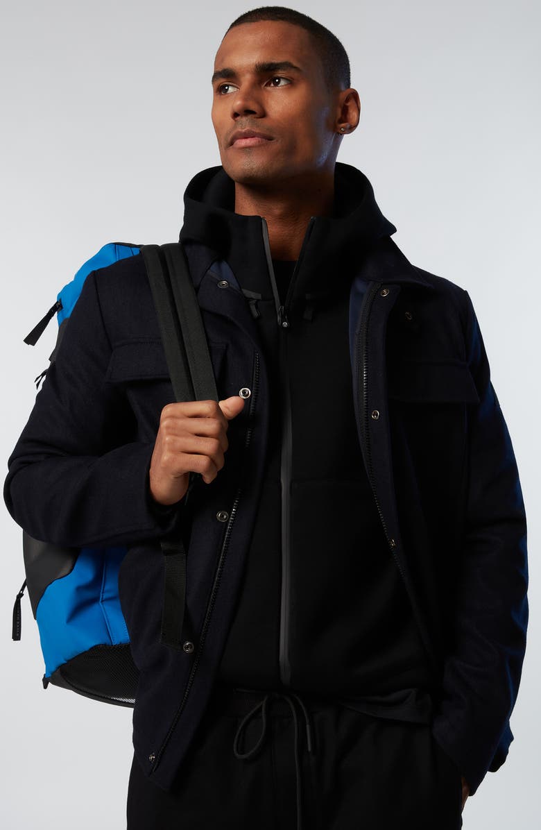 NORTH SAILS Wharf Wool Blend Water Resistant Reversible Shirt Jacket, Alternate, color,