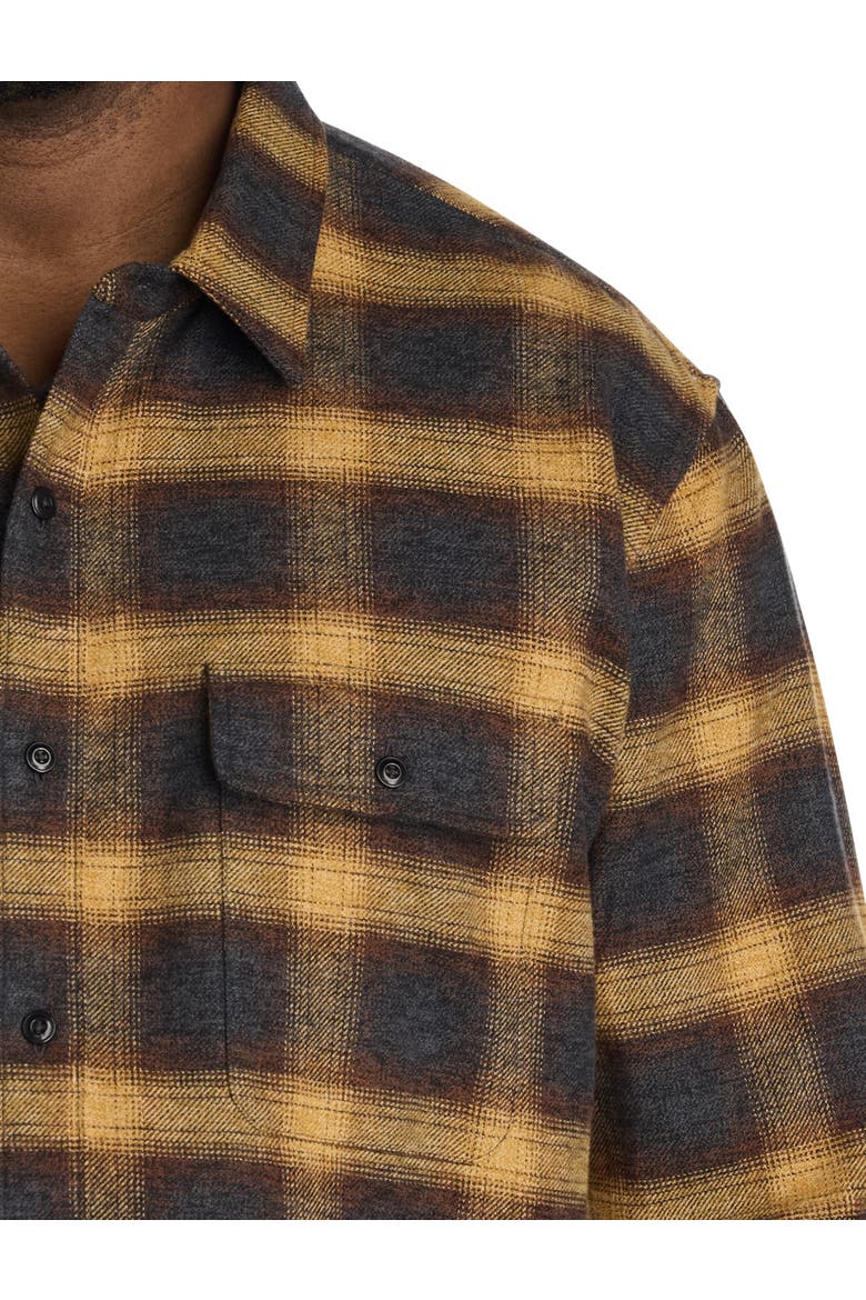 Big & Tall  Plaid Cloud Soft Flannel Sport Shirt, Alternate, color, RUST MULTI