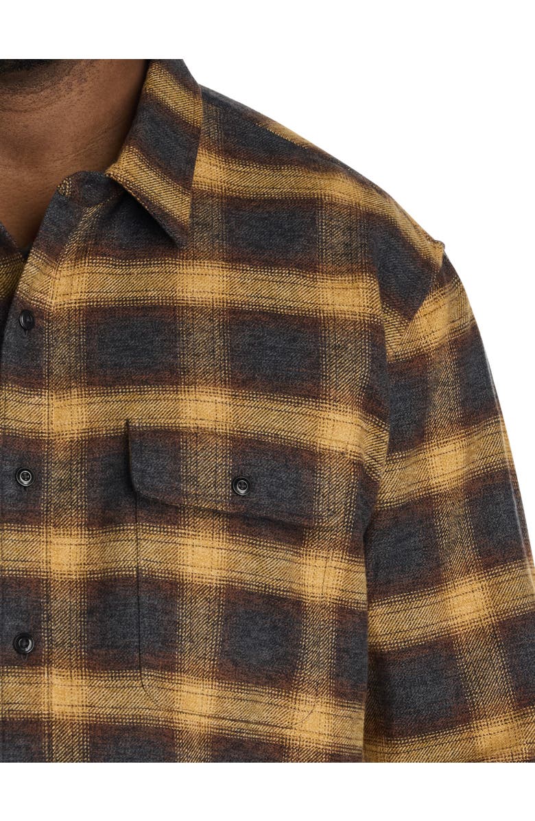 Lucky Brand Jeans Big & Tall Plaid Cloud Soft Flannel Sport Shirt, Alternate, color, Rust Multi