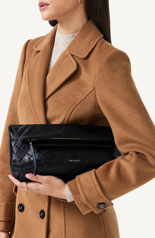 Radley Weaver Lane Medium Flapover Clutch In Black