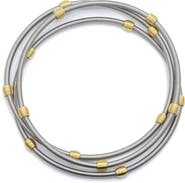 Emerson & Oliver Stainless Steel Beaded DIA Bracelets