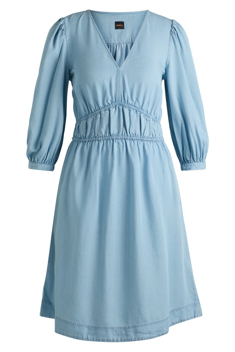 Dezzan Elbow Length Sleeve Dress, Alternate, color, LT PAST/BU