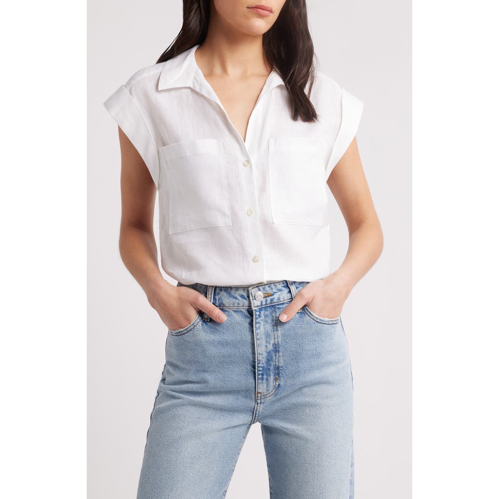 Frame The Scallop Sailor Blouse In White