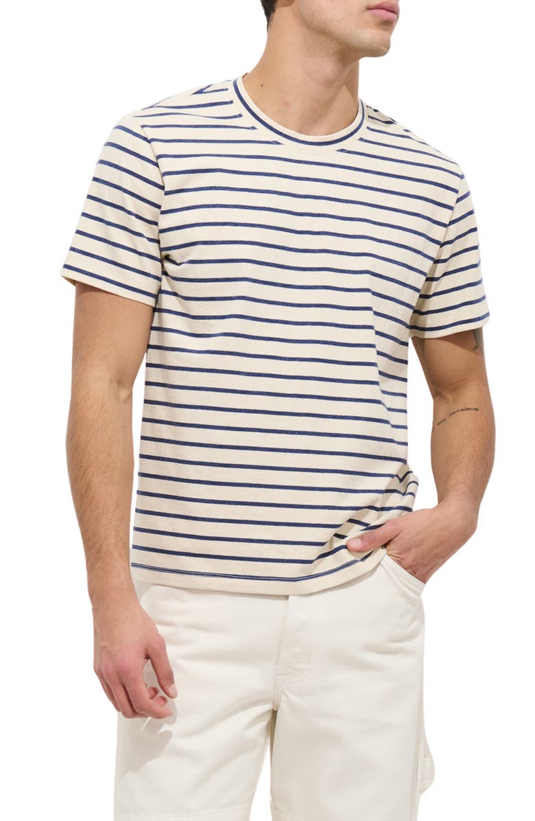 Alex Mill Standard Stripe T-Shirt, Main, color, Ivory/ Navy