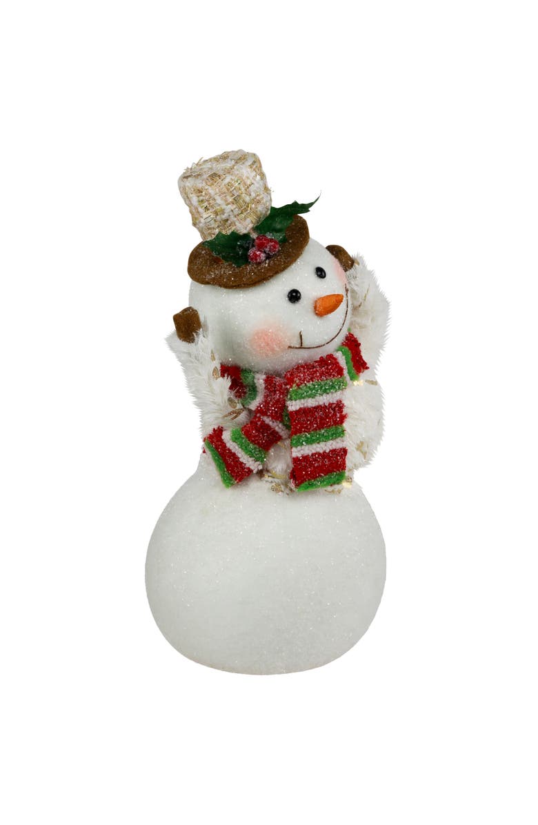 Northlight Smiling and Waving Snowman Christmas Figurine - 11.25", Alternate, color, 