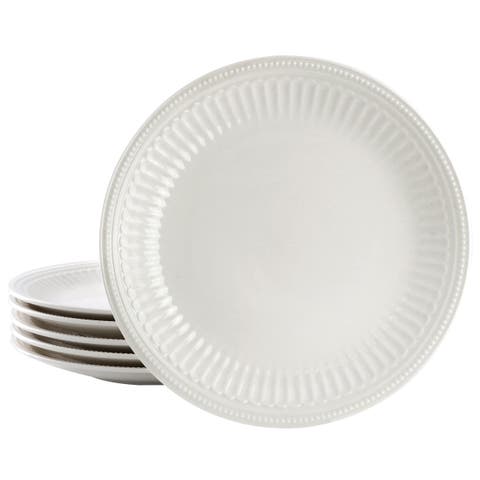 6 Piece Stoneware Dinner Plate Set