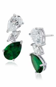 CZ by Kenneth Jay Lane Pear Marquise Drop Earrings