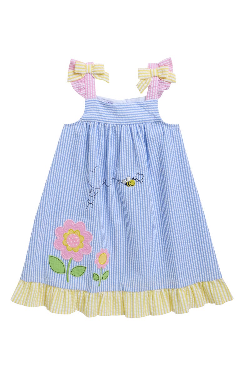 BLUEBERRY Kids' Seersucker Sundress, Main, color, Peri Blue