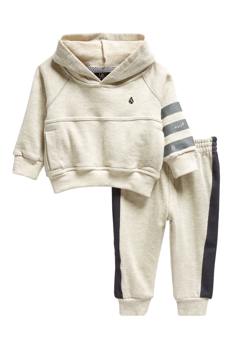 Marbled French Terry Hoodie & Joggers Set, Main, color, SAND