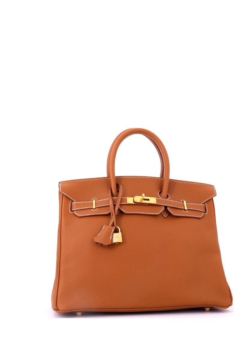 Pre-Owned Hermes Birkin Handbag Brown Togo with Gold Hardware 35, Alternate, color, Gold