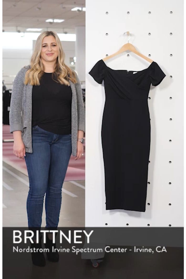 Off the Shoulder Wrap Midi Dress video