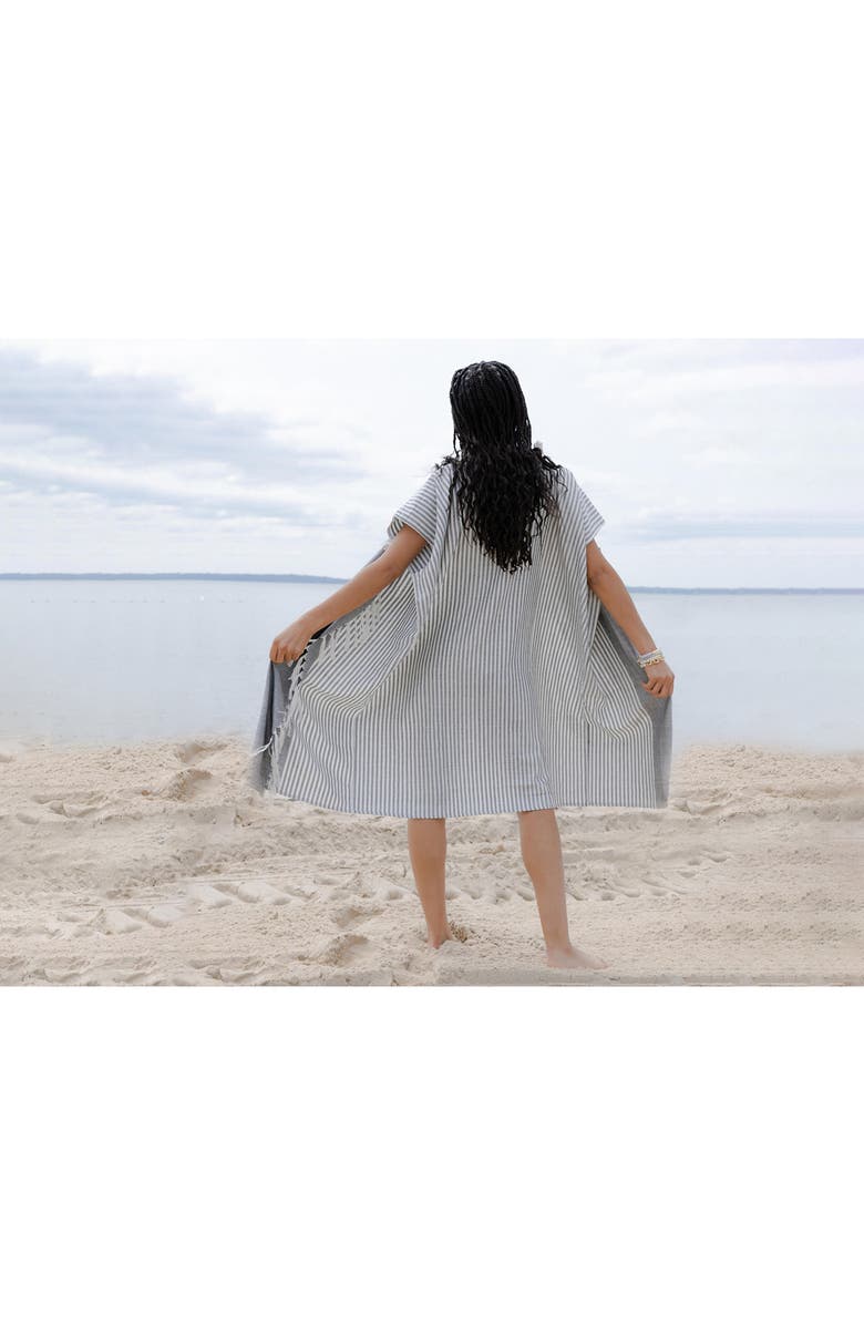 SAACHI Striped Turkish Towel Robe, Alternate, color, 