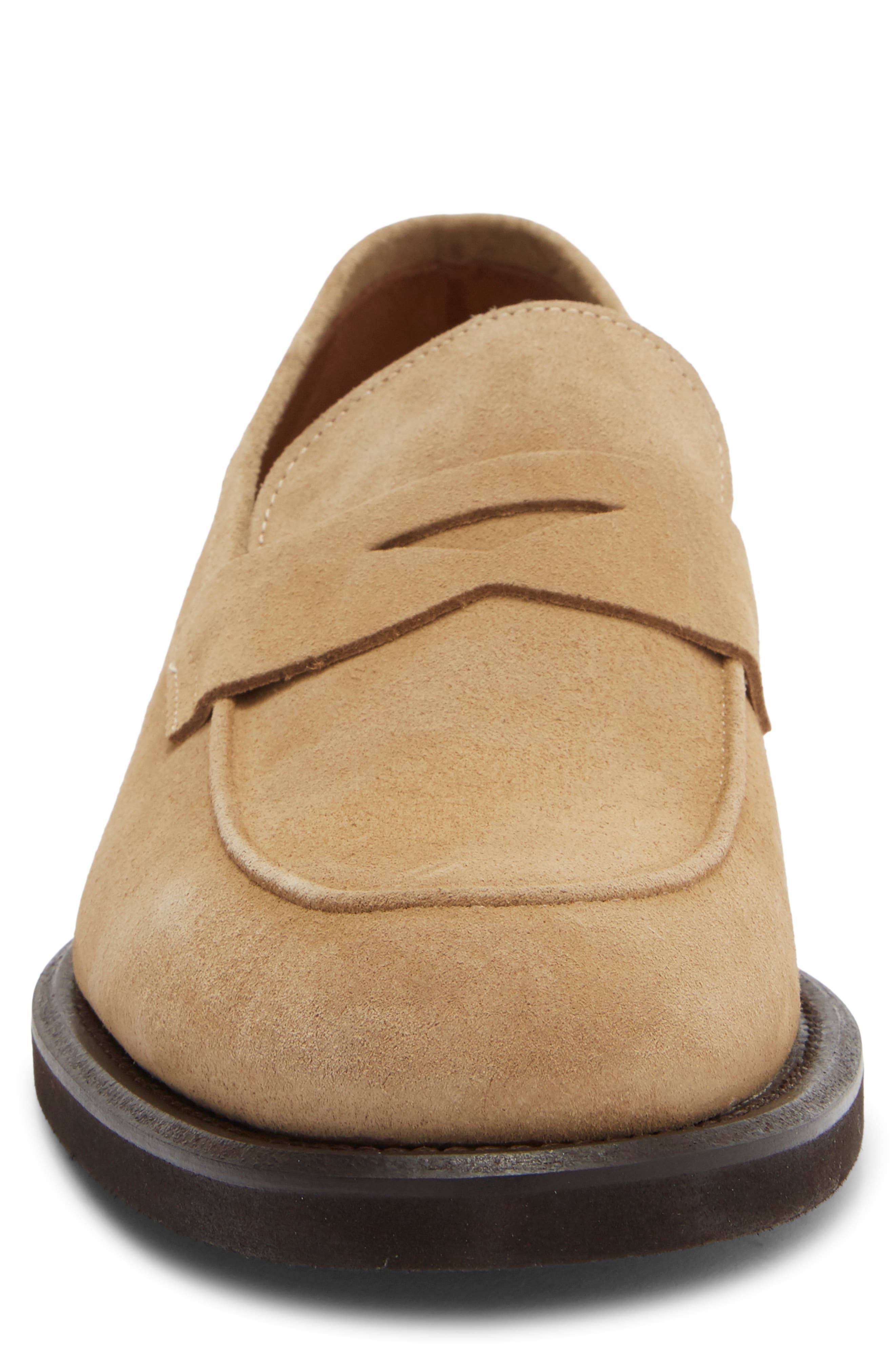 Nordstrom Pienza Casual Penny Loafer, Alternate, color, Beige Suede