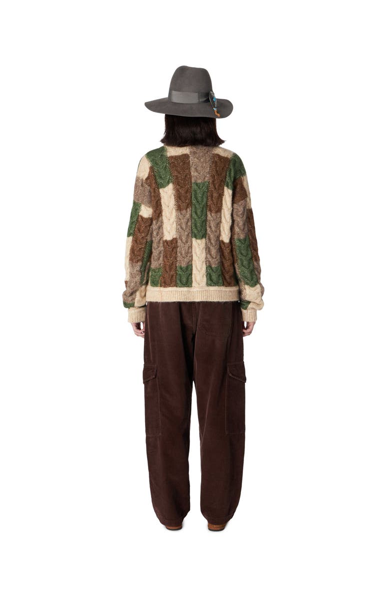 Fortela Multicolored Patchwork Crew Neck Sweater, Alternate, color, Multicolor