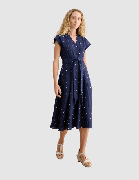 Samantha Polka Dot Midi Dress