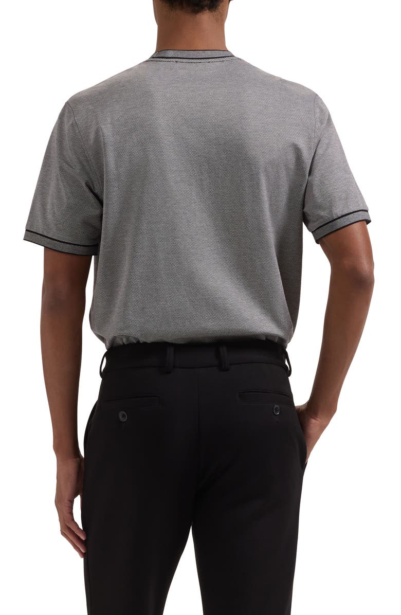 Bugatchi Crewneck Pima Cotton T-Shirt, Alternate, color, Black