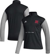 adidas Men's adidas Black Nebraska Huskers Sideline AEROREADY Half-Zip Top