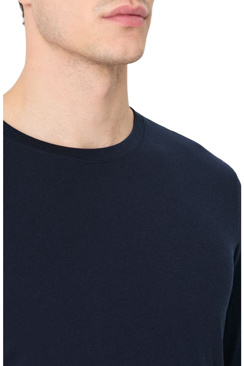 Organic Cotton Men's Softspun Essential Crewneck Long Sleeve Tee, Alternate, color, Navy