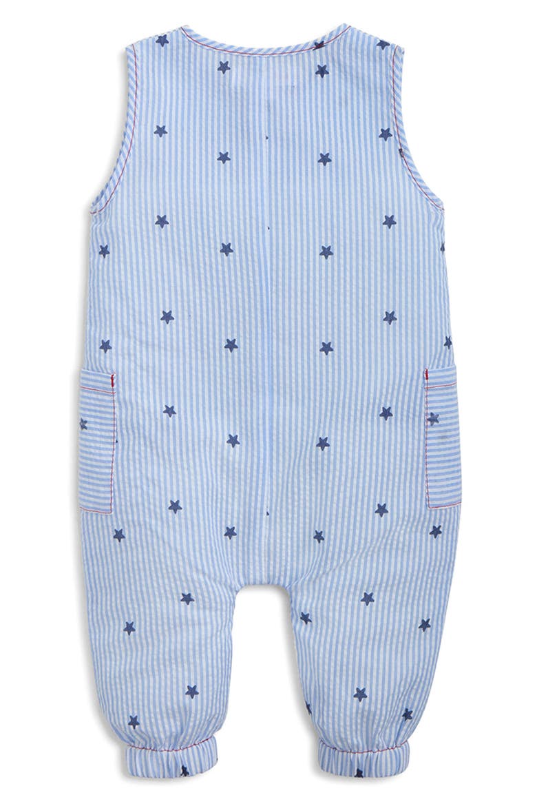 Seersucker Stripe Sleeveless Romper, Alternate, color, SEERS