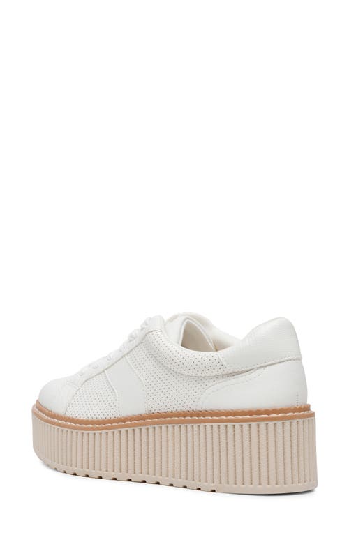 Dolce Vita Dv By Bubbles Platform Sneaker In White Perf