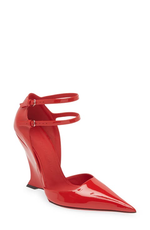 Vidya Double Ankle Strap Pointed Toe Pump (Women)