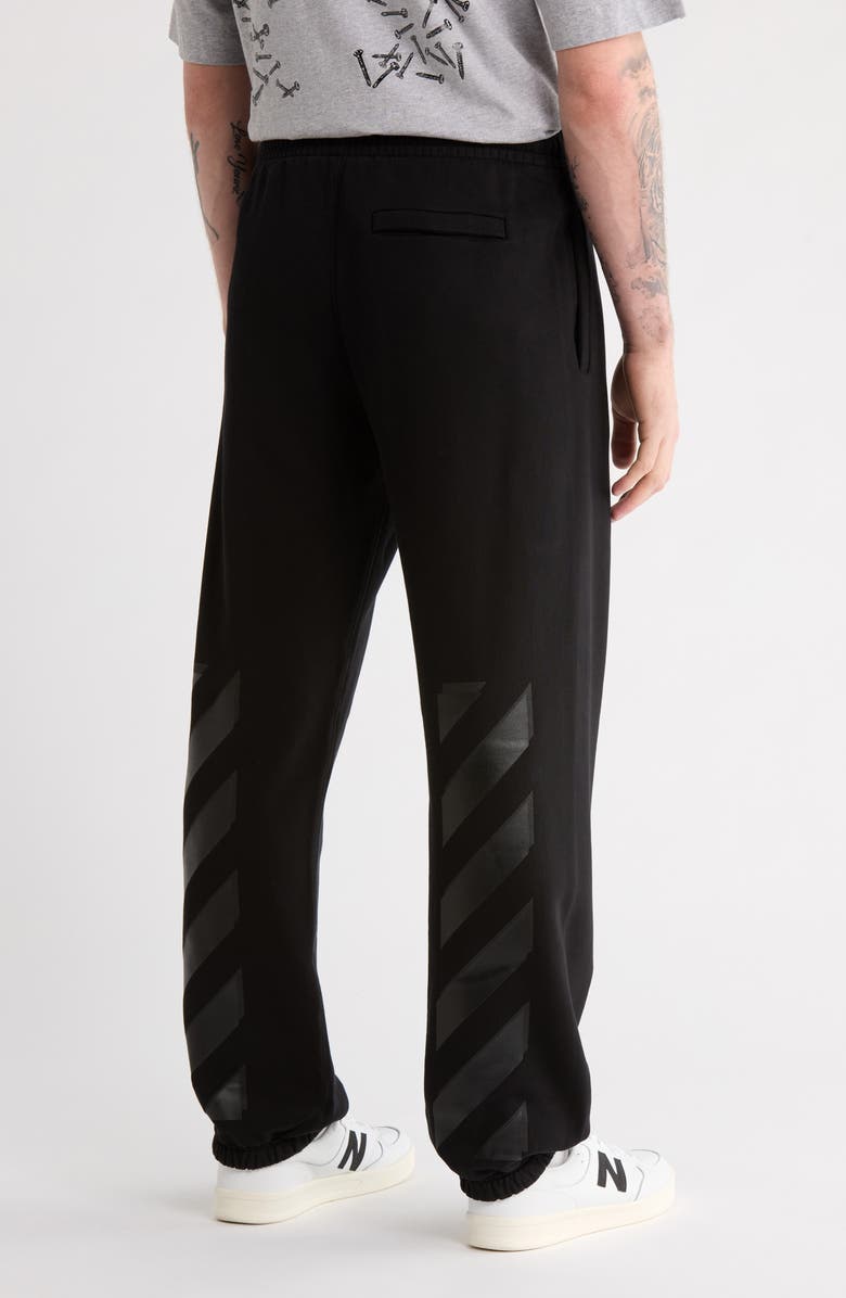 Off-White Diagonal Tab Slim Sweatpants, Alternate, color, Black
