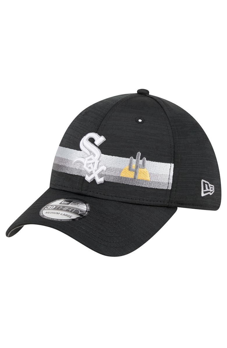New Era Men's New Era Black Chicago White Sox Spring Training  Digi 39THIRTY Flex Hat, Main, color, 