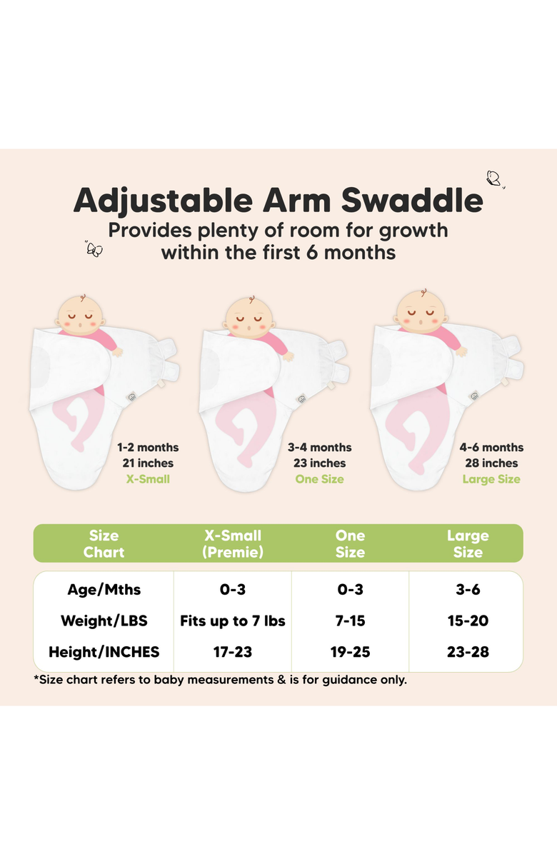KeaBabies 3-Pack Soothe Swaddle Wraps, Alternate, color, Cloud