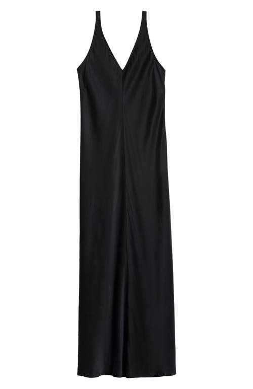 Shop Lunya Washable Silk Nightgown In Immersed Black