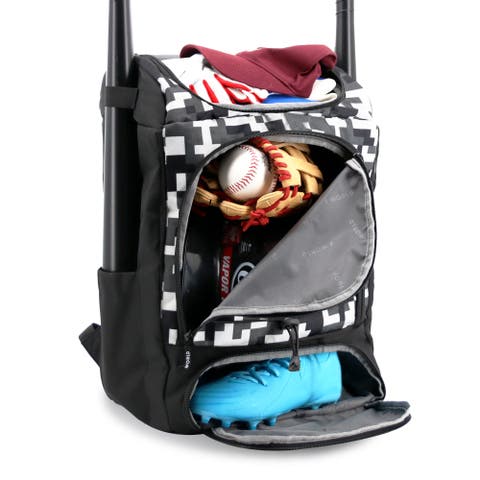 Athlete Multi Sports Backpack with Shoe Compartment Bat Holders and Night Visibility