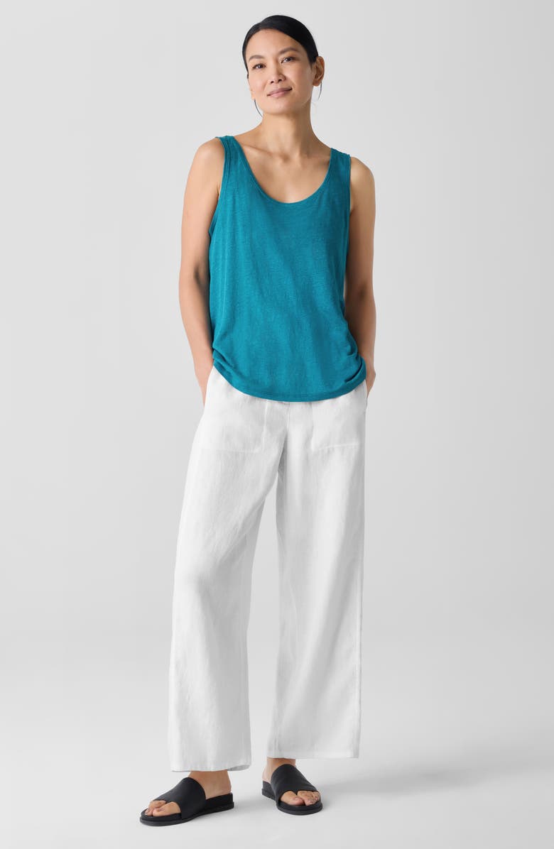 Eileen Fisher Organic Linen Tank, Alternate, color, Drgfy
