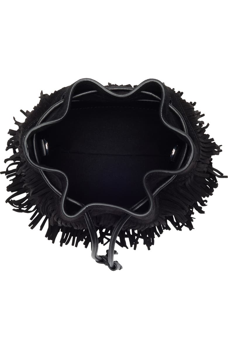 Stuart Weitzman Mini Rae Fringe Bucket Bag, Alternate, color,