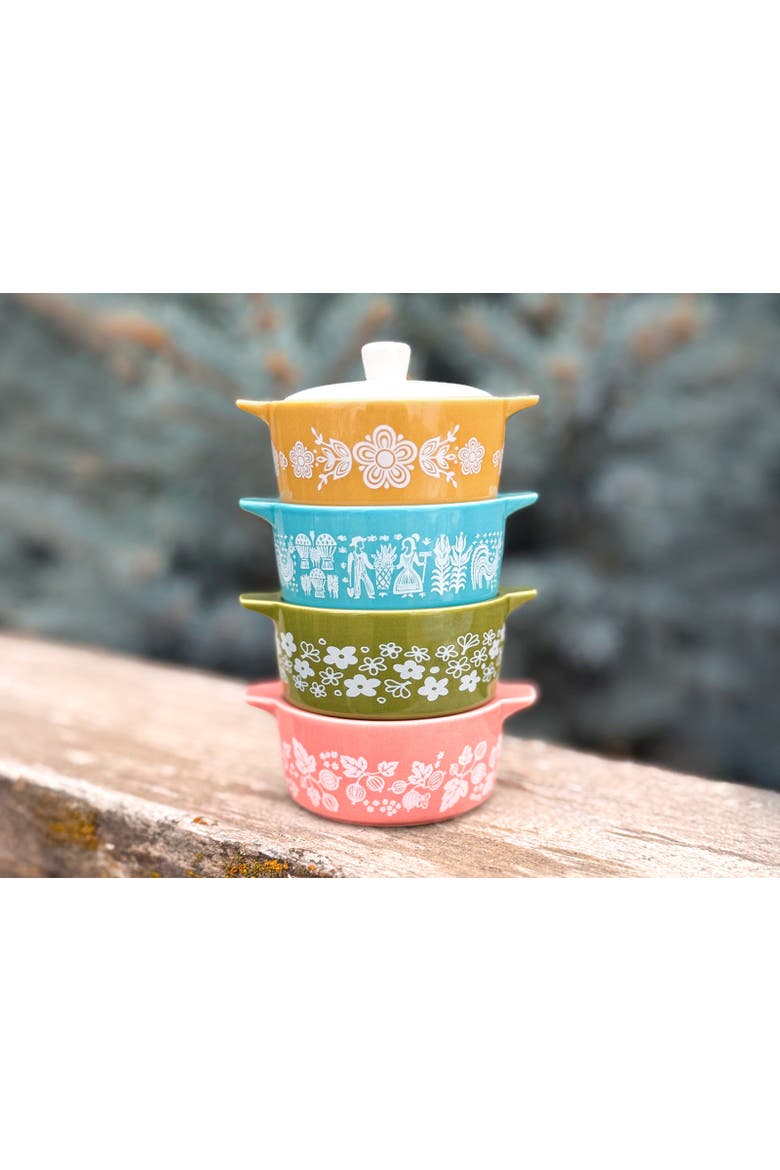 Pyrex-Inspired Casserole Ceramic Trinket Box, Alternate, color, Butterfly Gold