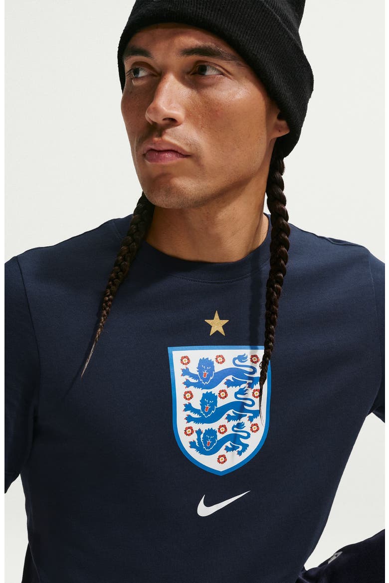 England Crest Cotton Graphic T-Shirt, Alternate, color, OBSIDIAN