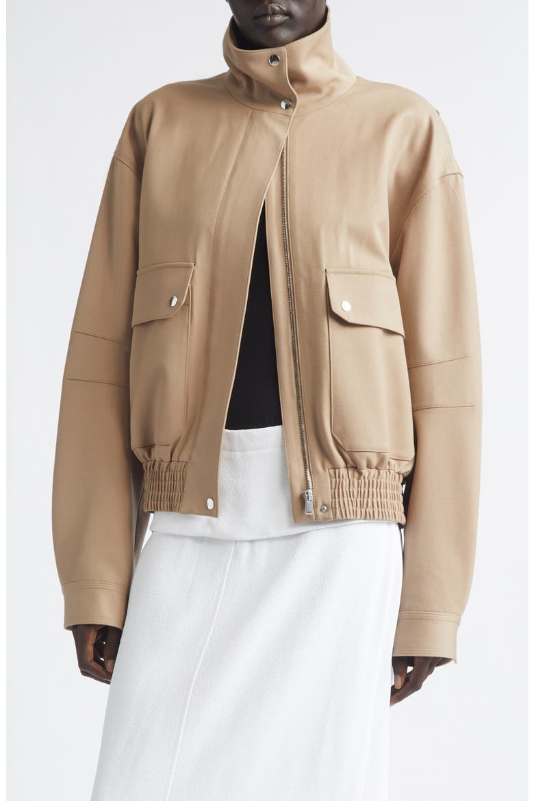 Aviva Wool Blend Gabardine Jacket, Main, color, KHAKI
