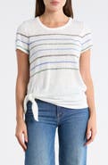 Bobeau Stripe Side Tie T-Shirt