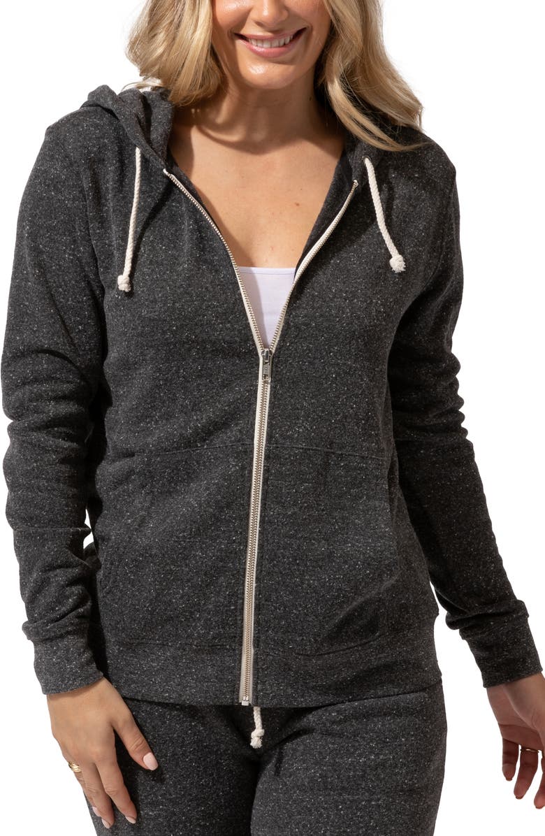 Threads 4 Thought Full Zip Hoodie, Main, color, Heather Black