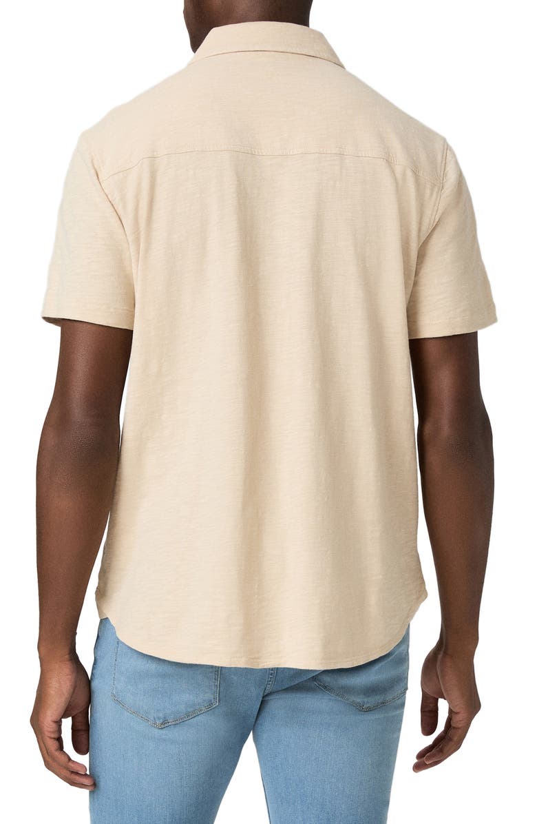 PAIGE Carillo Short Sleeve Button-Up Shirt, Alternate, color, Pale Khaki