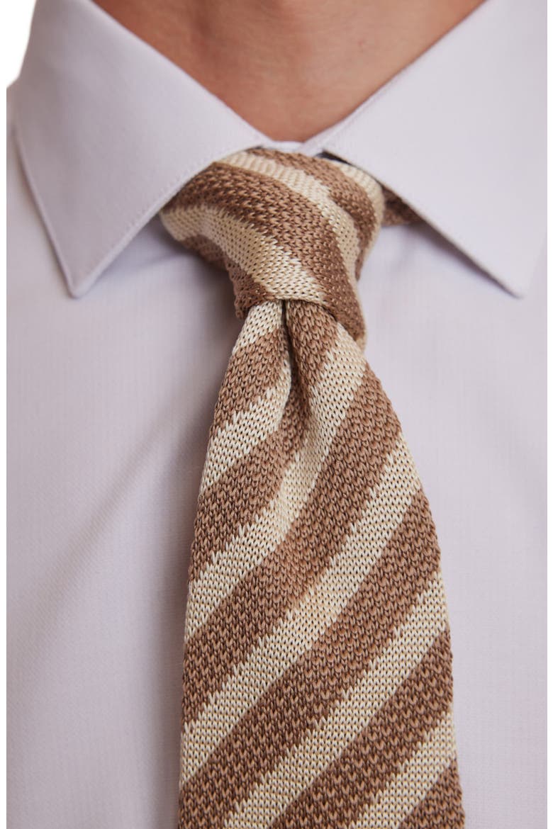 Stanley Stripe Knit Tie, Alternate, color, CREAMY TAN