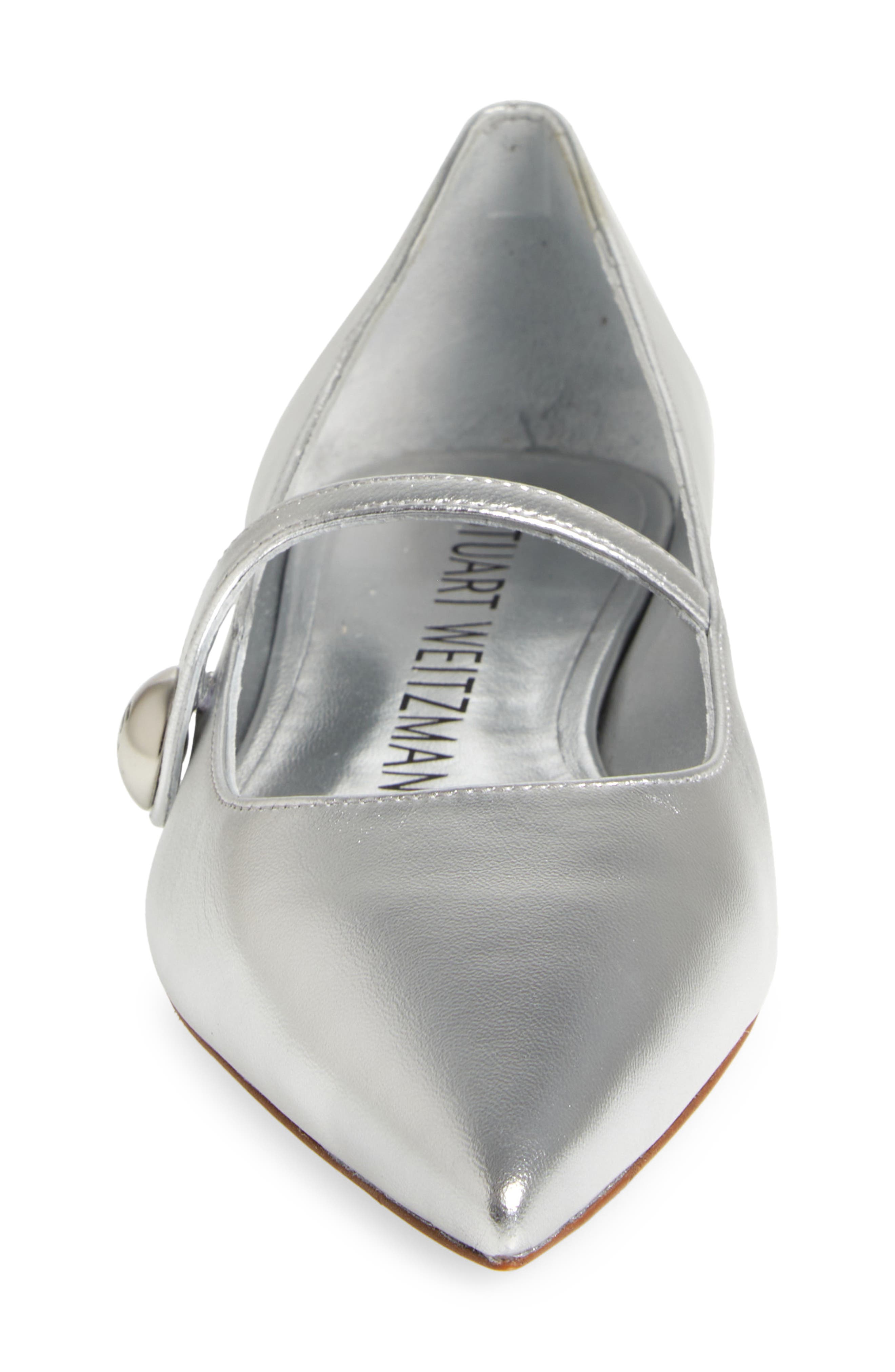 Stuart Weitzman Pointed Toe Mary Jane Flat, Alternate, color, 