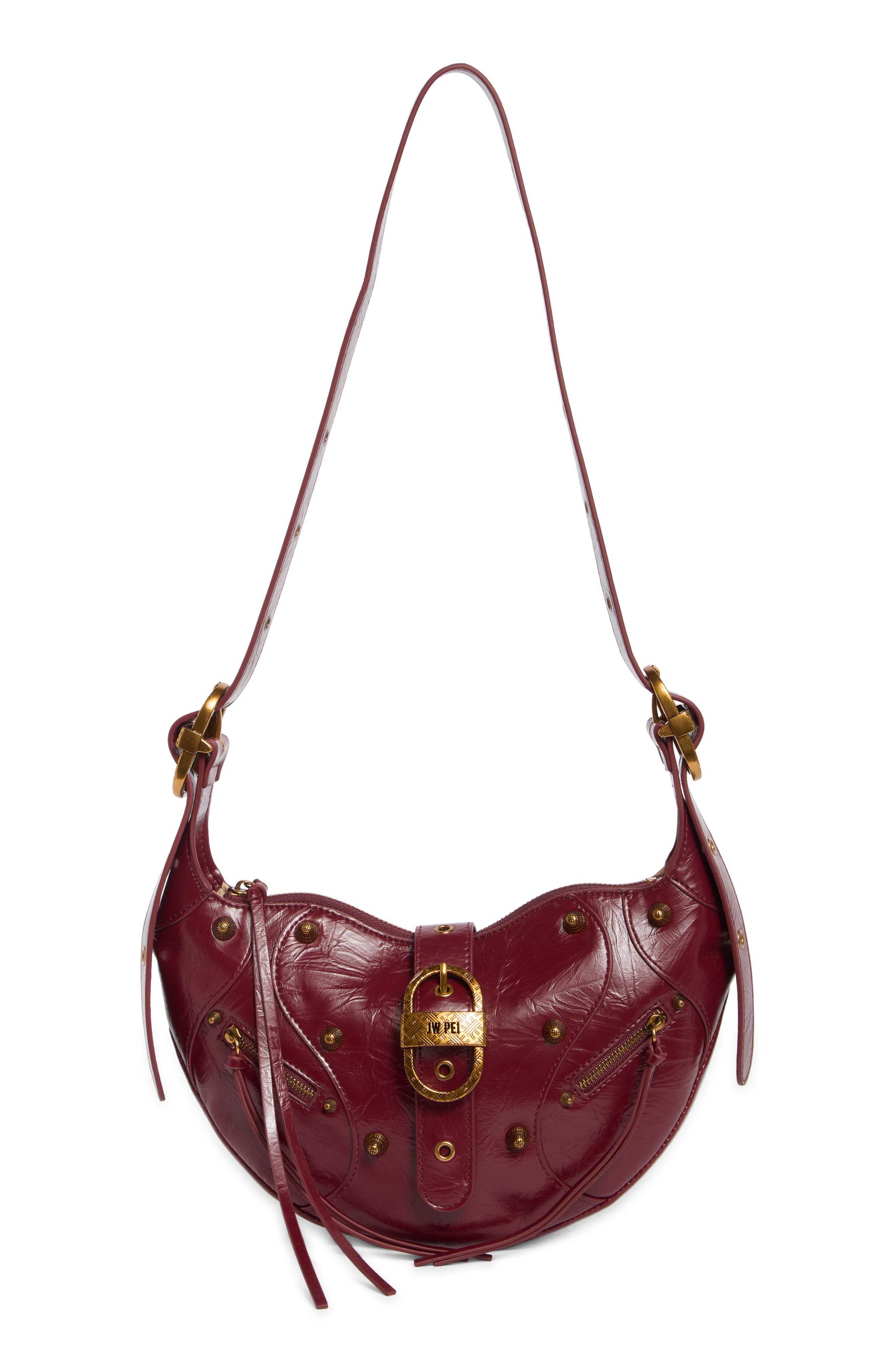 Tessa Faux Leather Studded Shoulder Bag