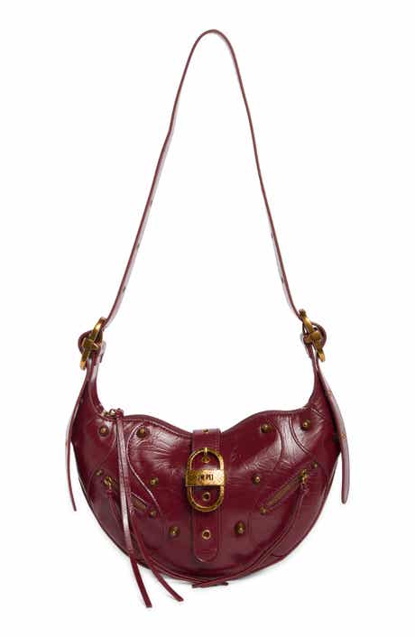 Tessa Faux Leather Studded Shoulder Bag