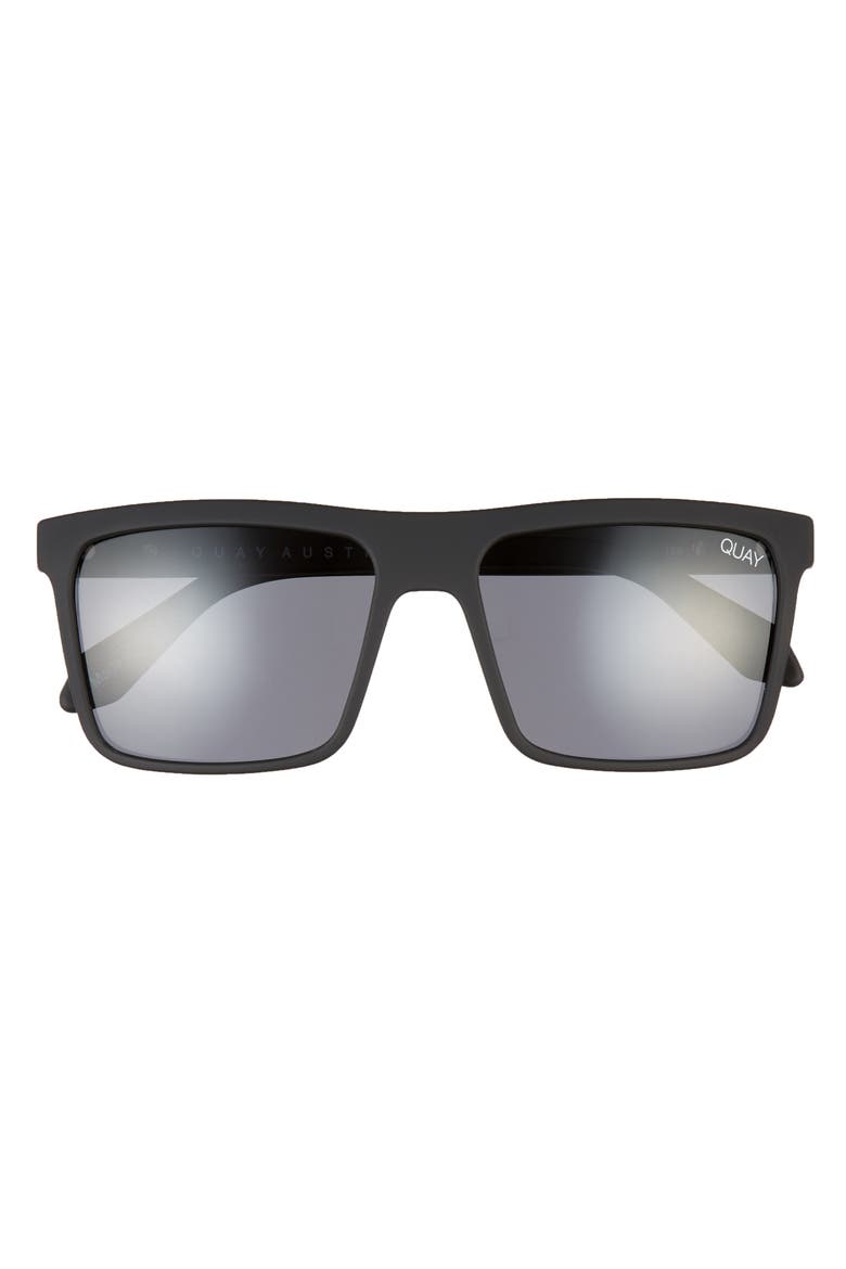Australia Let It Run 57mm Polarized Sunglasses, Alternate, color, MATTE BLACK/ SMOKE