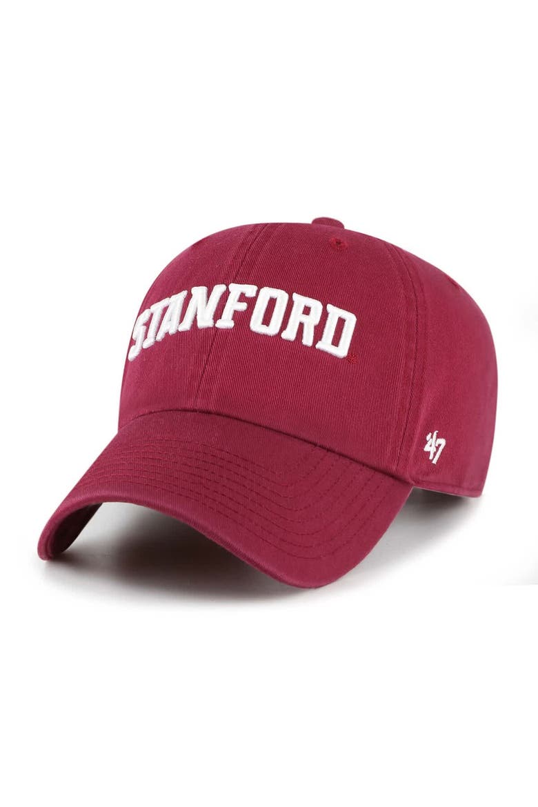 Men's '47 Cardinal Stanford Cardinal Clean Up Adjustable Hat, Main, color, Cardinal