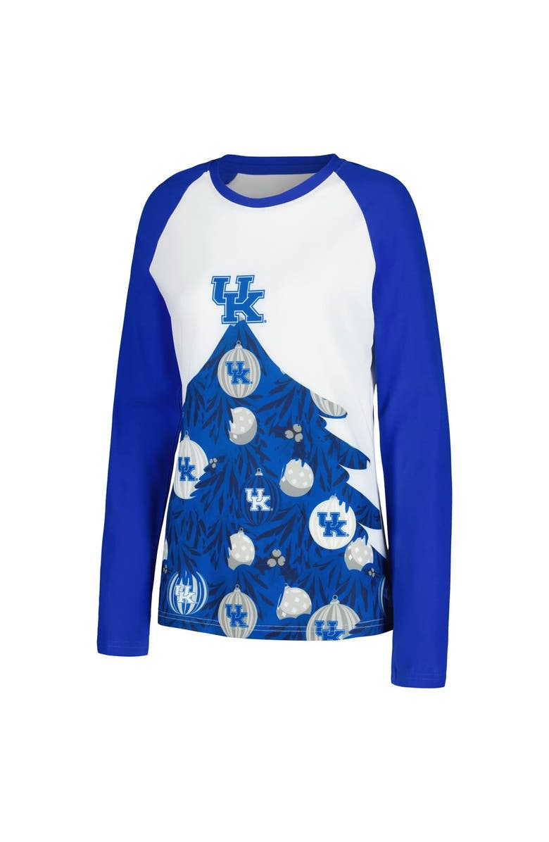CONCEPTS SPORT Women's Concepts Sport Royal Kentucky Wildcats Tinsel Ugly Sweater Long Sleeve T-Shirt & Pants Sleep Set, Alternate, color, 